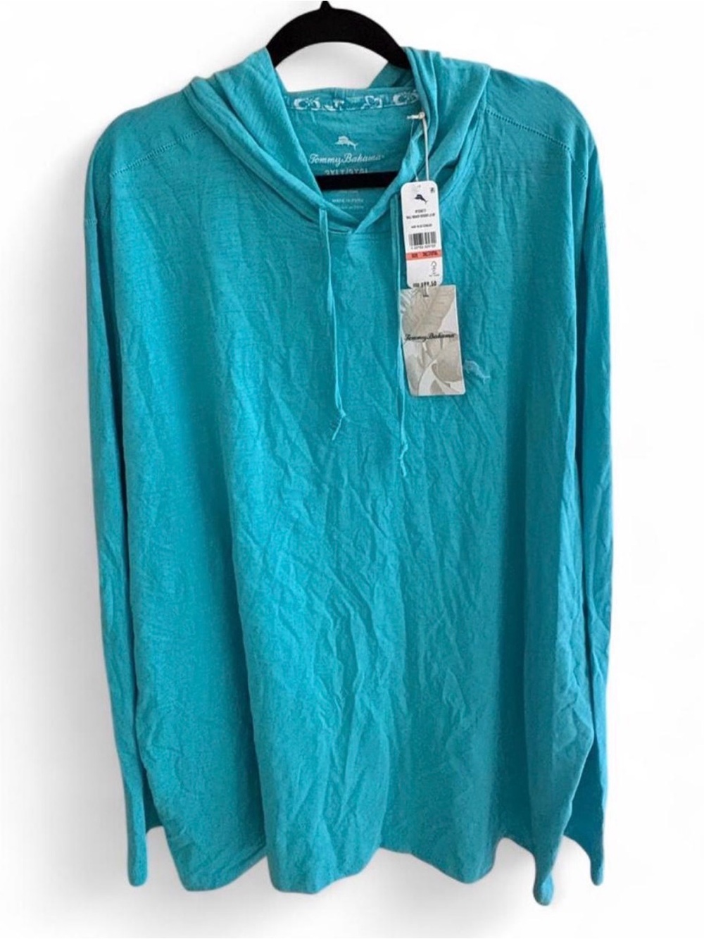 Tommy Bahama Teal Hooded Long-Sleeve Pullover